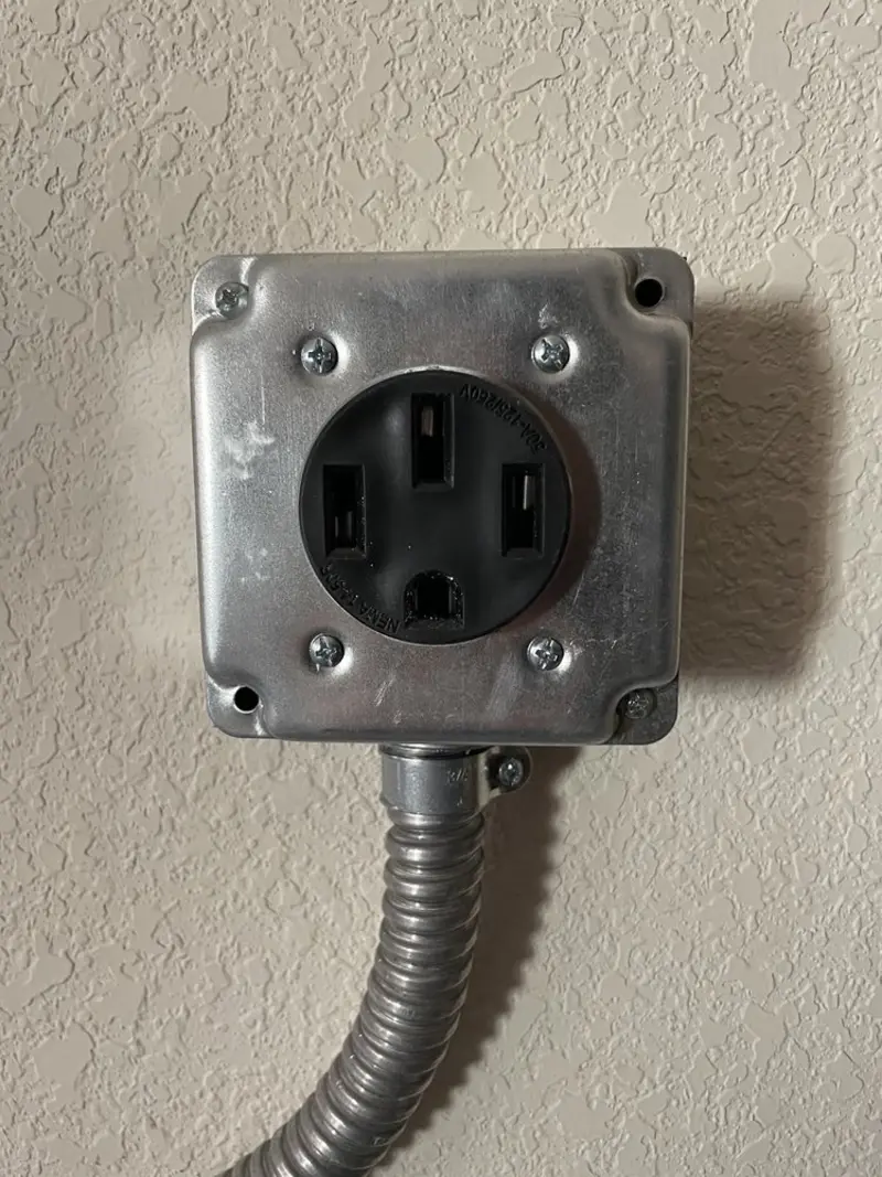 NEMA 14-50 outlet installed for Smart Home Electrical in St. Clair Shores